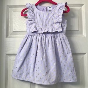 Girls Old Navy Gold & Lavender Dress 18-24 Months